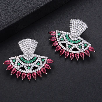 

missvikki charms original Delicate Luxury Stud Earrings Jewelry with full Clear Cubic Zirconia High Quality New Design