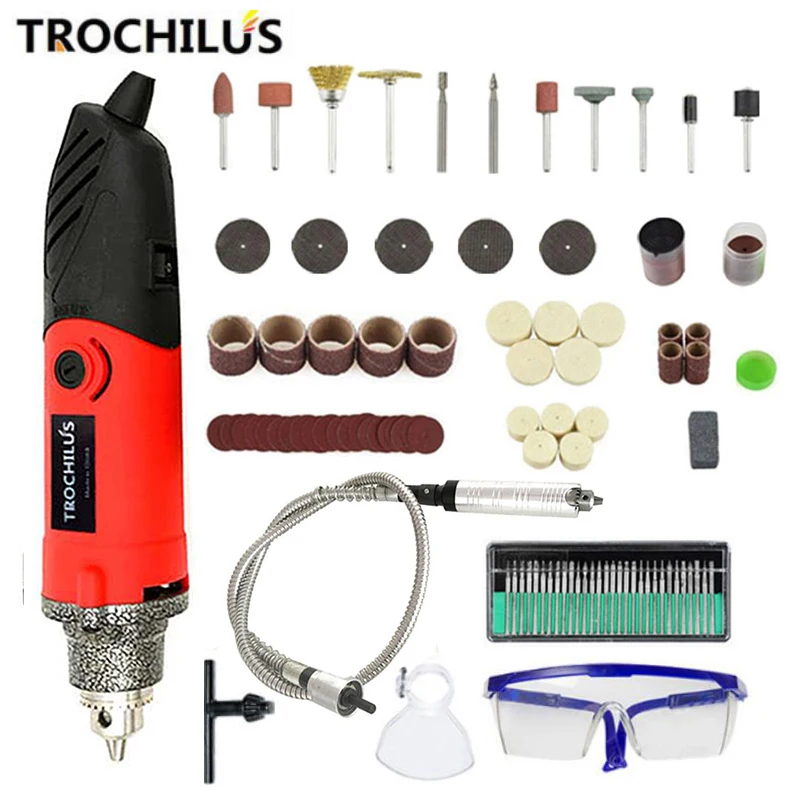 

Trochilus accessories240W engravers Adjustable mini drills grinding machine Variable Speed dremel Power Tool mini amoladora80507