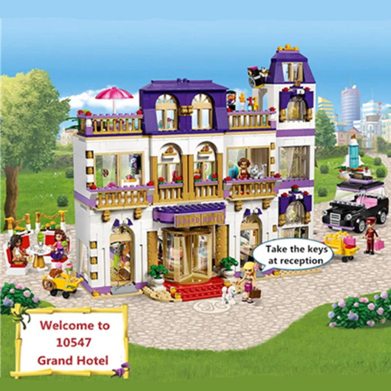1585 шт Heartlake Grand отель кирпич совместим с девочками друзья строительный блок DIY подарок на день рождения игрушки для детей