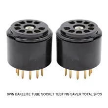 2PCS 9PIN BAKELITE TUBE SOCKET TESTING SAVER for 12AX7 EL84 5670 6DJ8 12AU7 12AT7 6922 Vintage Audio Amplifier HiFi DIY