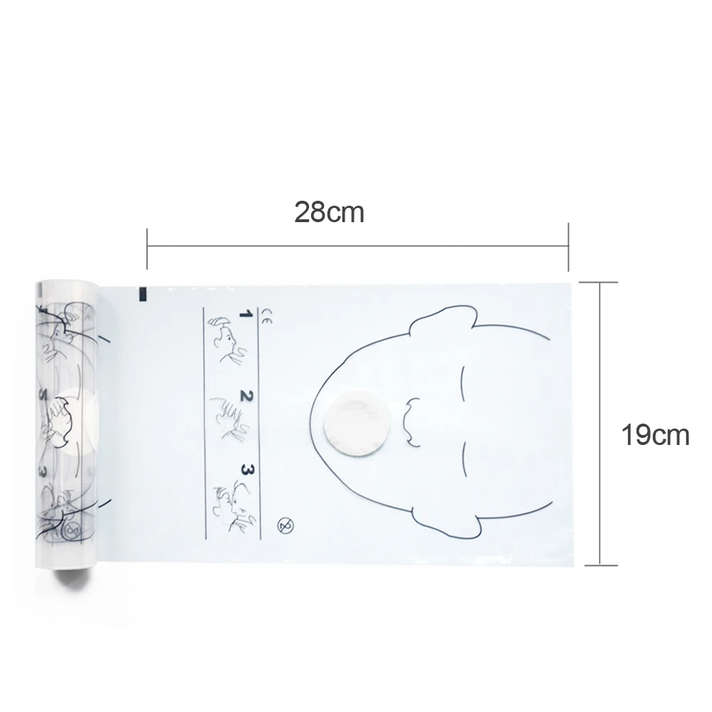

2 Rolls 36pcs/roll CPR Face Shield Mouth To Mouth Rescue Protect Mask With One-way Valve For First Aid Training