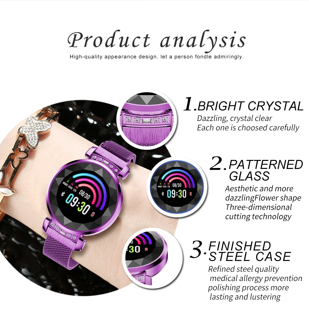 696 H2 плюс smart watch Для женщин приборы для измерения артериального давления