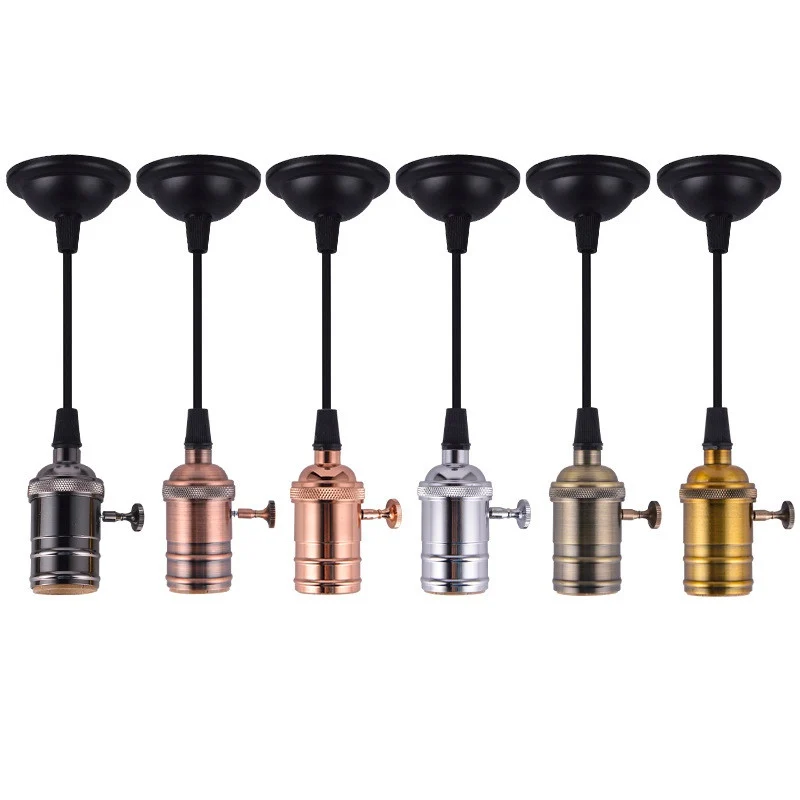 Metal Pendant Light Kit Hanging Ceiling Lamp Edison E27 Lamp Holder E27
