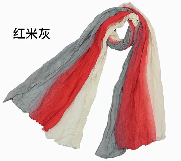 Новинка женский корейский Зимний шарф шаль шарф хлопок шить градиент цвета осень шарф - Цвет: Розовый