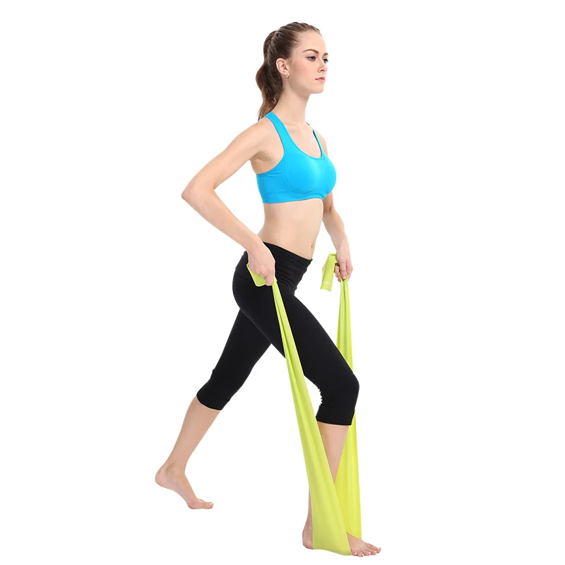 M 1,5 m Yoga Pilates estiramiento resistencia banda ejercicio Fitness entrenamiento elástico ejercicio Fitness goma Unisex cuerda pecho