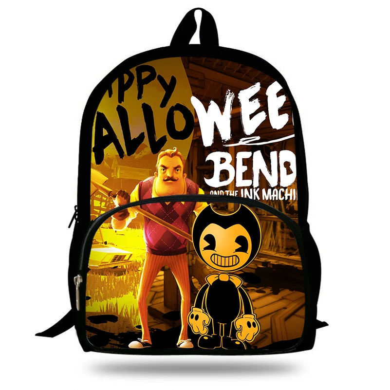16 дюймовый рюкзак Mochila школьный Hello Neighbor забавный с изображением героев игры