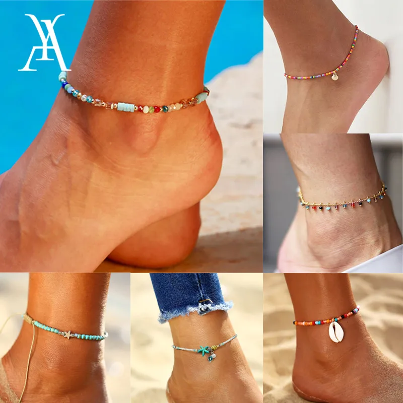 Fashion Colorful Glass Seed Beads Anklets for Women Boho Ocean Beach Shell Ankle Bracelet Leg Bracelet Ocean Beach Foot Jewelry Fashion Colorful Glass Seed Beads Anklets for Women Boho Ocean Beach Shell Ankle Bracelet Leg Bracelet Ocean Beach Foot Jewelry
