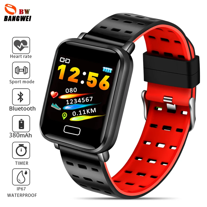 

BANGWEI 2019 New Smart watch men women Multi-function sport watchHeart rate monitor Fitness tracker smart watch For Android IOS
