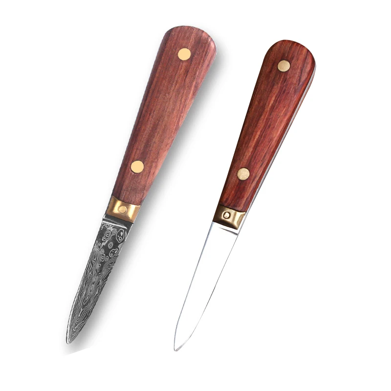 FHEAL нержавеющей Сталь деревянная рукоятка устричный нож остроконечные шучер оболочки нож для устриц инструмент Многофункциональные кухонные инструменты - Цвет: 2pcs