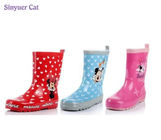 baratas Crianças Botas De Chuva Para As Meninas meninos Crianças Impermeáveis Rainboots Sapatos de Borracha Meninas Chaussure Enfant Botas de chuva as crianças