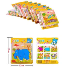 Новые 1 шт. детские деревянные Мультяшные Животные головоломки игрушки 6 сторон головоломки раннего образования игрушки родитель-ребенок игра