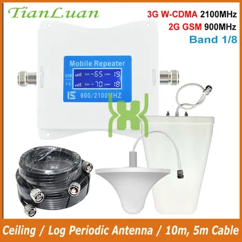 

TianLuan Mobile Phone Signal Booster 2G 3G GSM 900MHz W-CDMA 2100MHz UMTS Cellular Signal Repeater Amplifier Band 1, 8