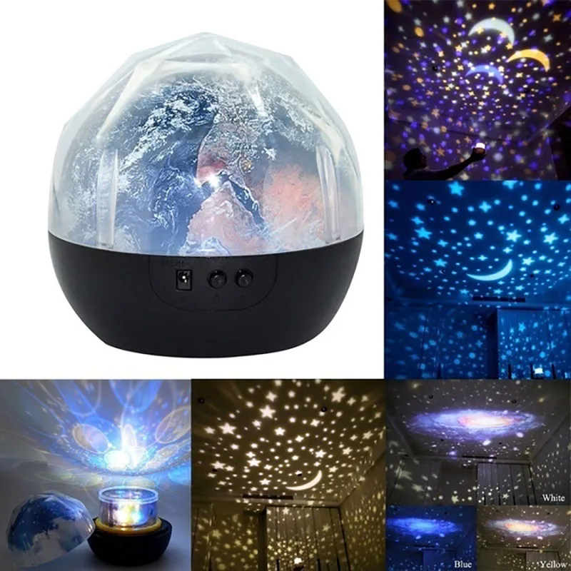 buy 2019 New Creative USB Rechargeable 3D Print Moon Earth Projection Lamp LED Night Light Bedroom Bookcase Home Decor Creative Gift