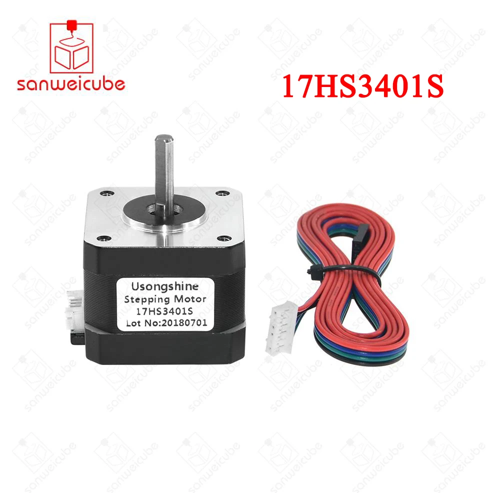 

1pcs 17HS3401S Nema 17 Stepper Motor 17HS3401S 4-lead 42 motor 42BYGH 1.3A 1.6A CE ROSH ISO for CNC Laser and 3D printer
