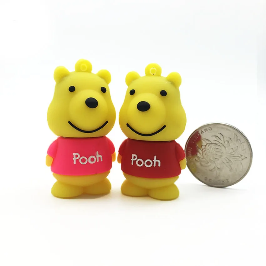 

2016 New Memory Stick U Disk USB2.0 Real Capacity Cartoon Yellow Bear USB Flash Drive 128GB 64GB 32GB 16GB 8GB 4GB Pen Drive