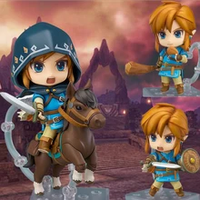 10cm anime figure Nendoroid Link Zelda Figure Breath of the Wild Ver DX Edition Deluxe Version Action Figure oyuncak brinquedos