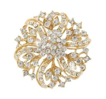 

2" Clear Rhinestone Crystal Diamante Wedding Brooches Jewelry