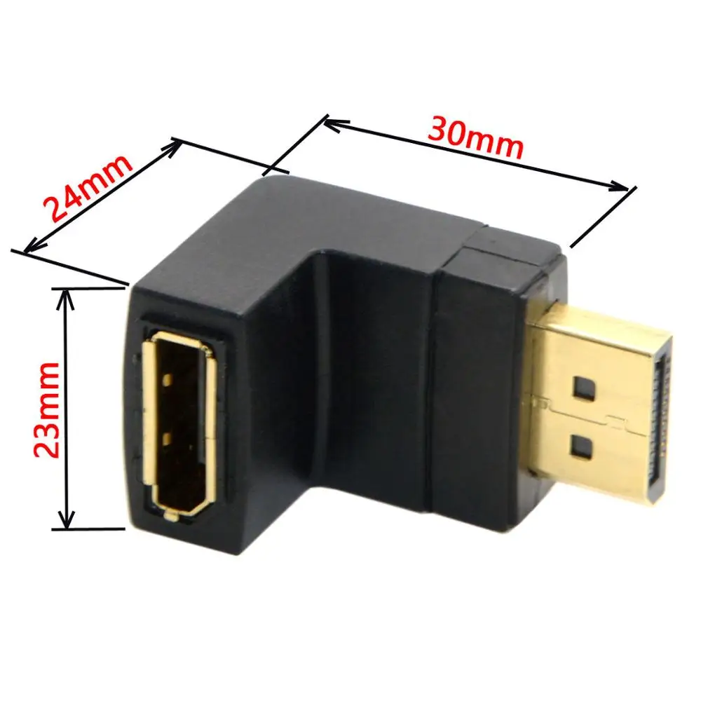Кабель с наклонным углом 90 градусов DisplayPort Male to Female Extension Adapter|displayport female|displayport