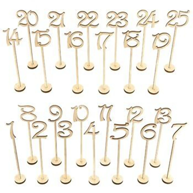 Party Decoration Wedding Table Number Stands wood of no.1 20in Party