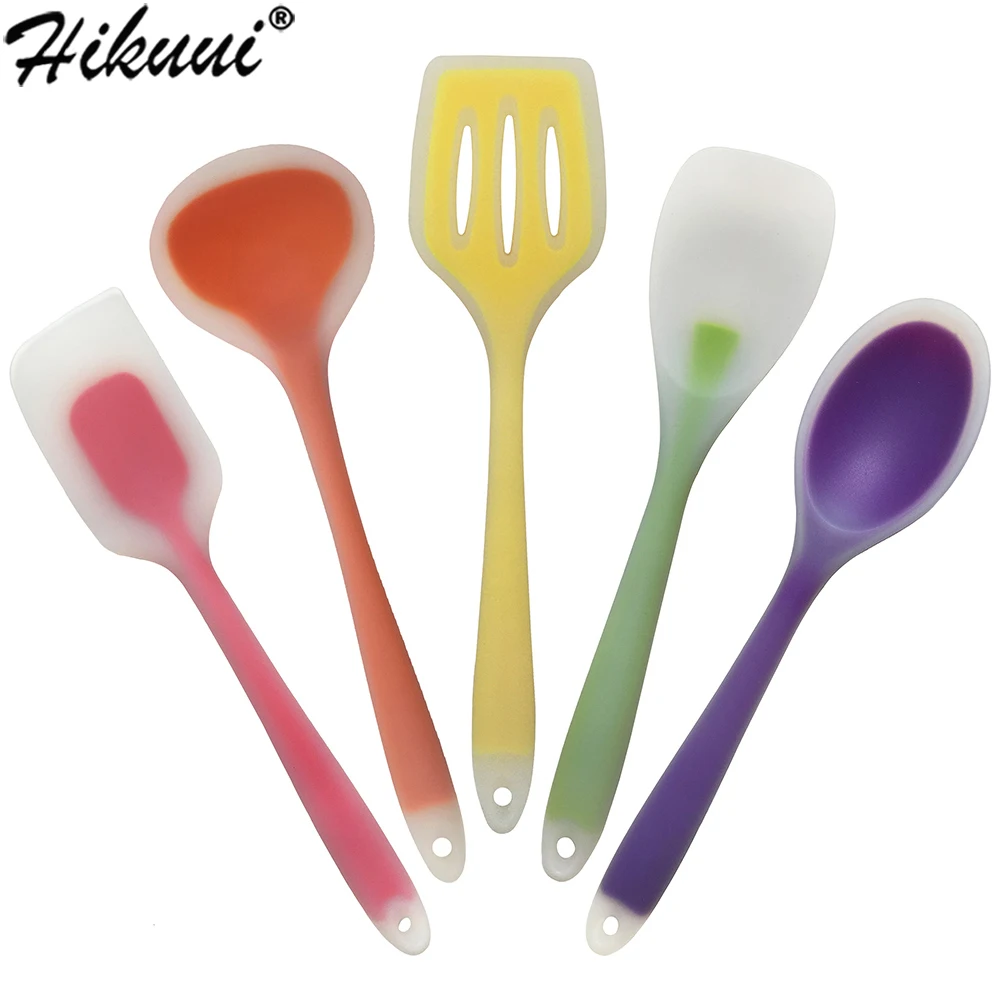 5 Pcs/Set Silicone Cooking Utensils Set Kitchen Cooking Tools Set
Non-Stick Silicone Baking Tools 5 Color