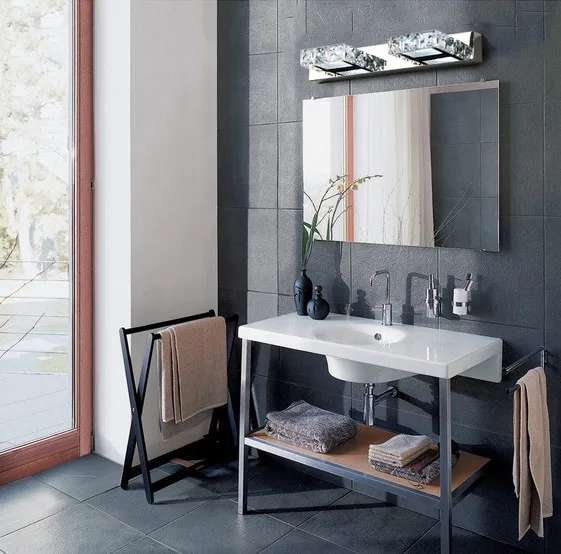 Fashion Modern Crystal Wall Sconce Bathroom Wall Lamp LED Mirror Light Fixtures For Home Indoor Lighting Lampe Murale Lamparas Fashion Modern Crystal Wall Sconce Bathroom Wall Lamp LED Mirror Light Fixtures For Home Indoor Lighting Lampe Murale Lamparas