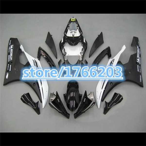 

100%NEW Fairing kit for YZFR6 2006 2007 YZF R6 YZF-R6 06-07 YZF600 R6 06 07 black white ABS Motorcycle Fairings set Ning