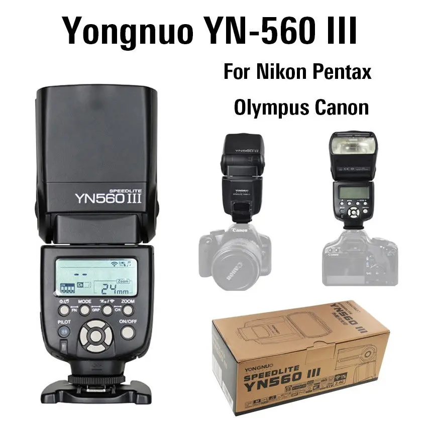 Yongnuo YN560III универсальная вспышка Speedlite YN-560III YN560 III беспроводной фонарик для камер Canon Nikon Pentax Olympus sony