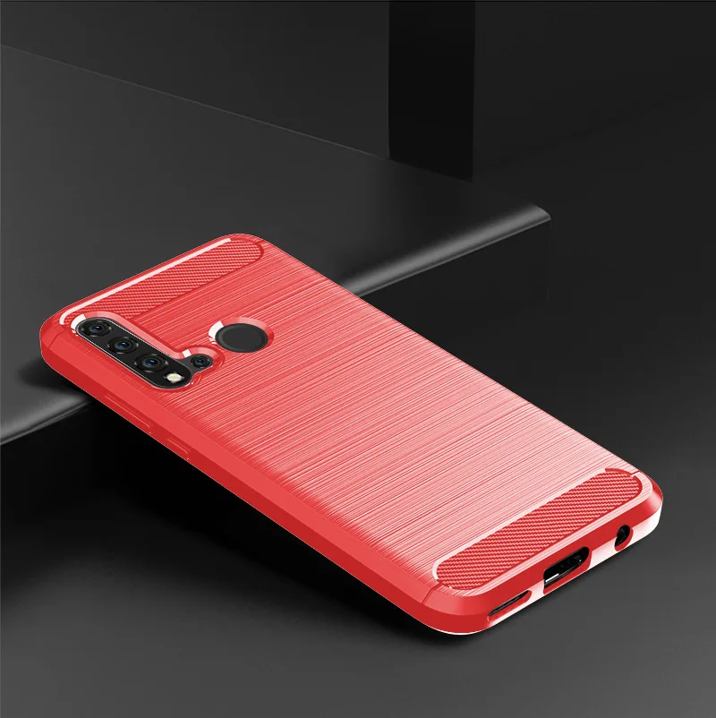 For Huawei P20 Lite Case Carbon Fiber TPU Silicone Simple Fashion Phone Case Cover For P20 Lite Case