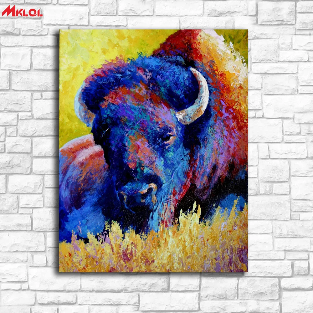 home goods wall art lovely Bison canvas printed oil painting on canvas