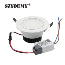 SZYOUMY светодиодный потолочный светильник 9 Вт потолочный светильник AC85-265V крепления для встраиваемых потолочных светильников для дома 110 мм