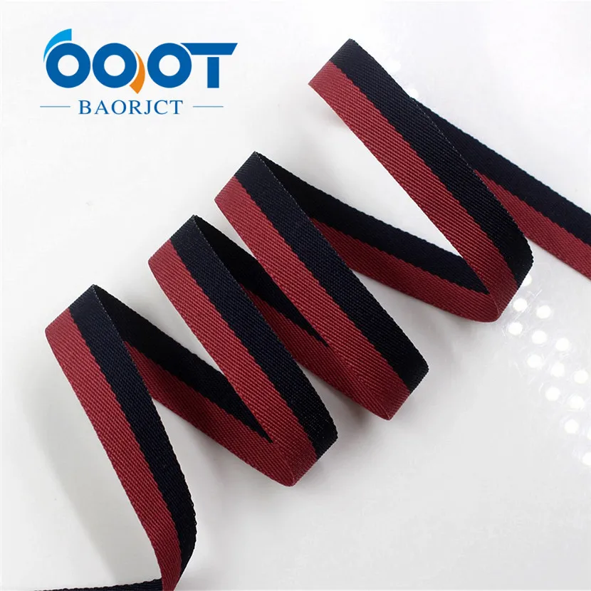 OOOT BAORJCT I-181103-114, 16 мм, 10 ярдов, двухсторонняя Двусторонняя полосатая лента, ручная работа, бант, головной убор, подарочная упаковка - Цвет: I-181103-114