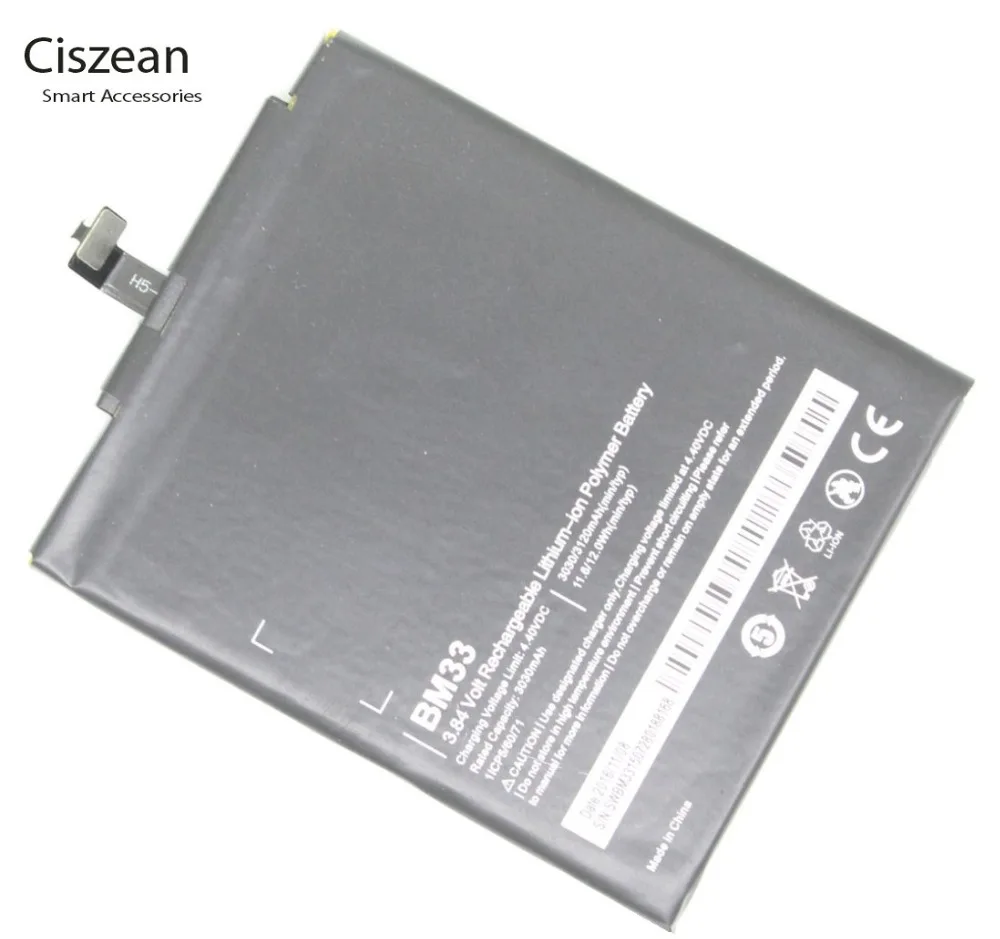 

Ciszean 3030mAh 11.6Wh BM33 / BM 33 3.84VDC Phone Replacement Li-Polymer Battery For Xiaomi Mi4i Mi 4i M4i