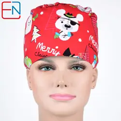 Hennar Брендовые женские хирургические шапочки в Рождественский дизайн