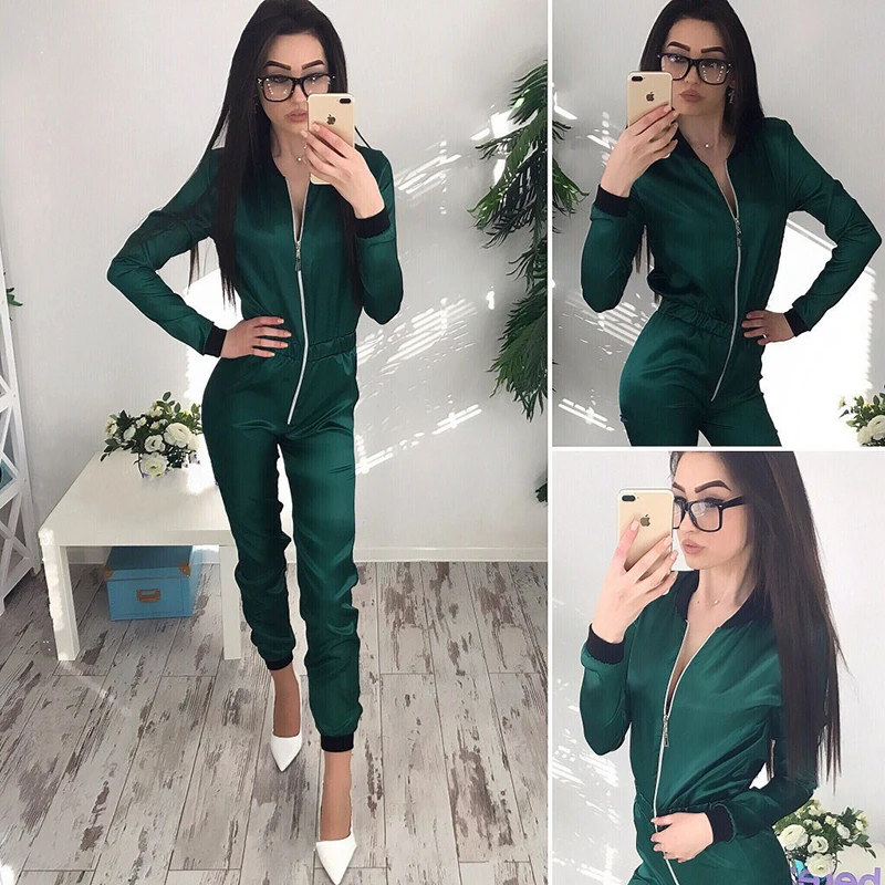 

Women Sportswear One Piece Tracksuit Fitness Jumpsuit Workout Set Jogging Suit for Women Sports Suit Gym Yoga Set Fitness