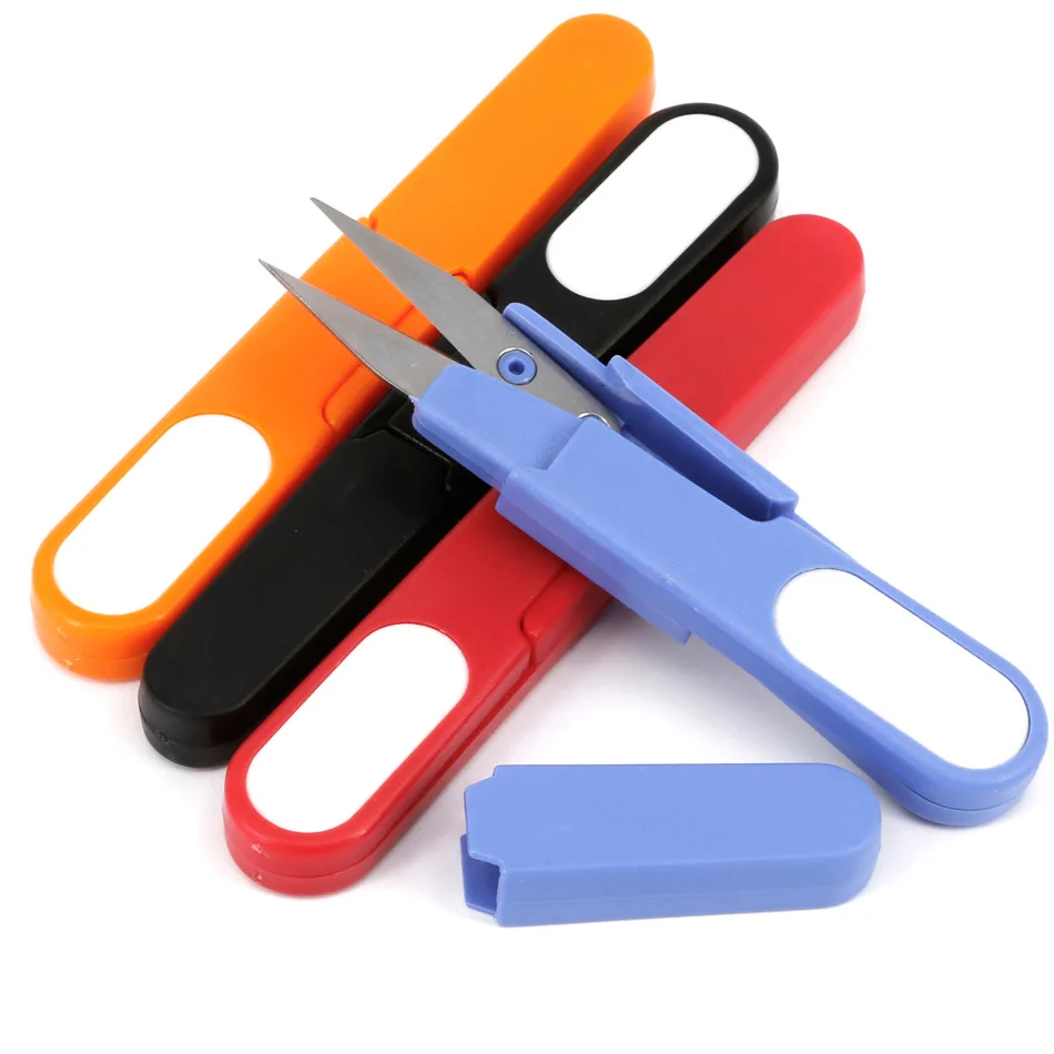 Multi-function portable scissors color protective cover small for outdoor fishing home sewing DIY crafts production | Инструменты
