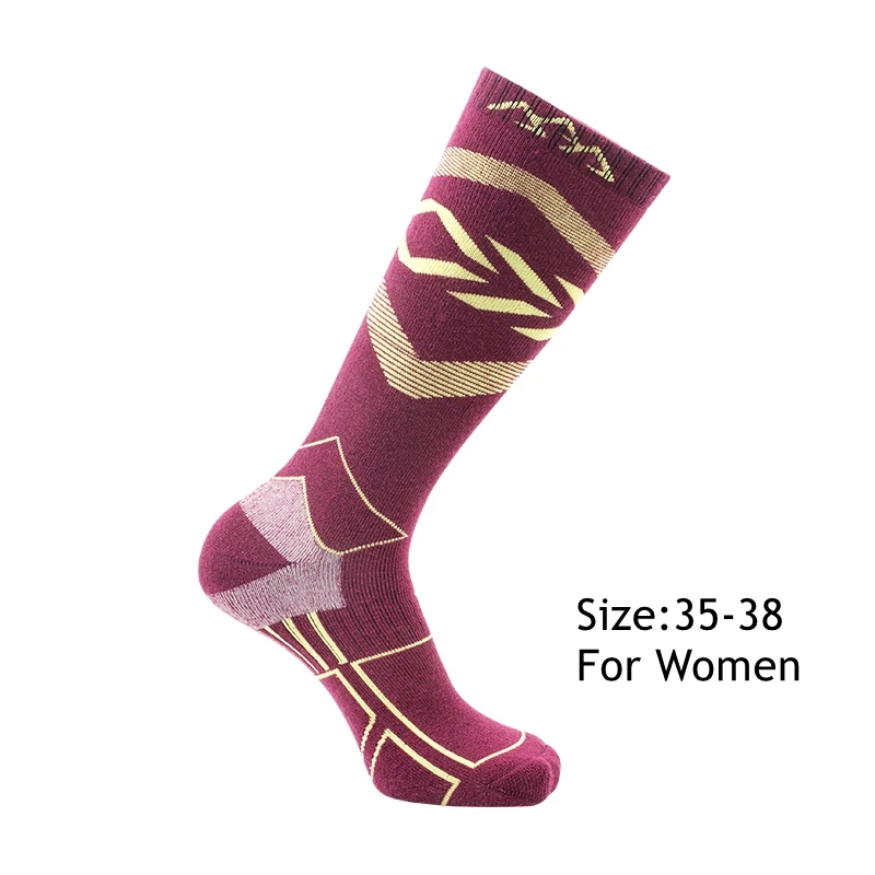 Санто уличные термальные Лыжные носки из мериносовой шерсти для мужчин и женщин Зимние гетры для ног электрические носки согревающие носки термоноски - Цвет: 35-38 For Women