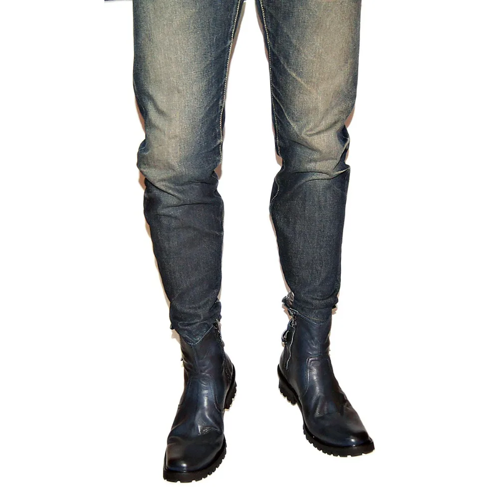 Waliicorners Chelsea Boots Genuine Cow Leather Suede Men Boots high top Zipper Fashion British style men's Winter Boot 14 DSC01651