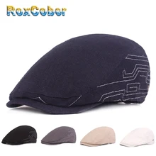 RoxCober Fame стиль Для мужчин Для женщин из хлопка и льна береты Кепки кепка газетчика путешествия головные уборы Плющ Гольф вождения солнцезащитные плоская кепка таксиста Кепки 349