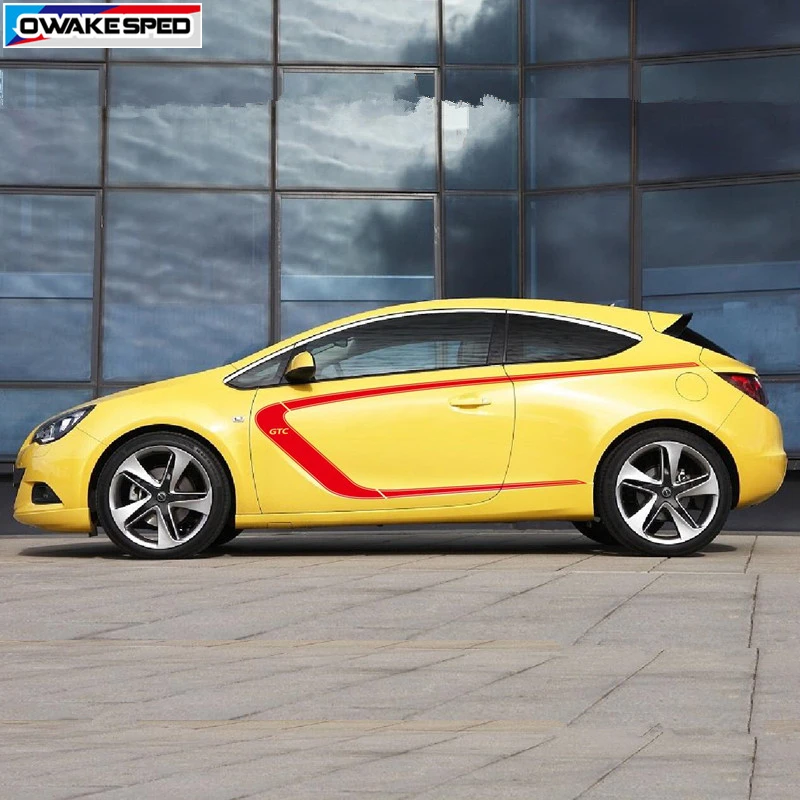 For Opel Astra GTC Racing Sport Styling Vinyl Decal Auto Body Door Side Decor Stickers Car Protection Accessories