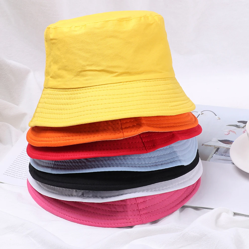 HOOH sombrero de cubo plegable de verano Unisex para mujeres al aire libre de protección solar de algodón pesca caza Cap hombres cuenca Chapeau sol previene sombreros