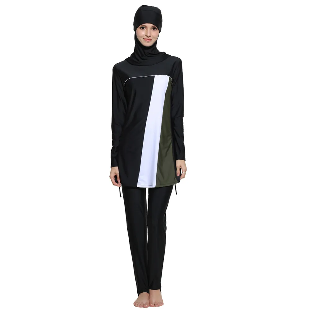

Hot Modest Islamic Swimwear Islamic Swimsuit Summer Bathing SuiT Sleeve Muslim Swimsuits Muslim Swimming BeachwearA0410