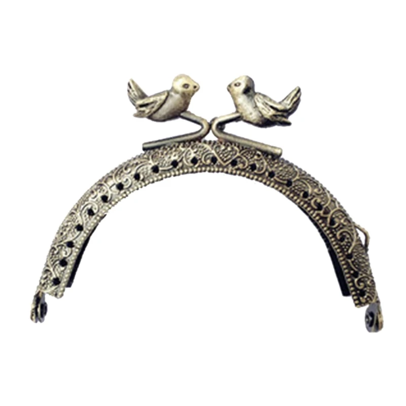 

1PC DIY Purse Handbag Handle Coins Bags Metal Bird Kiss Clasp Lock Frame 8.5cm