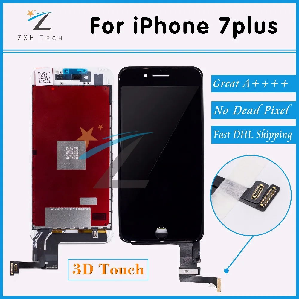 10 шт./лот Alibaba Китай без битых пикселей для iPhone 7 plus ЖК дисплей с 3D кодирующий