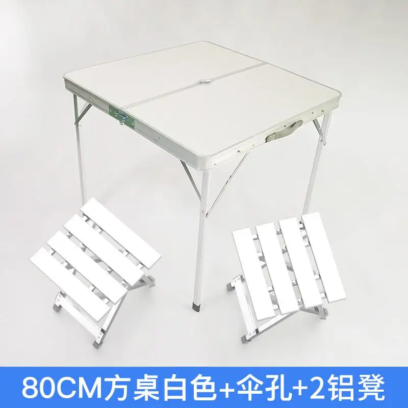 Outdoor Folding Table And Chairs Folding Table Square Small Square Table Picnic Home Mahjong Table Simple - Цвет: style8