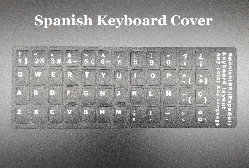 spanish keyboard cover sticker