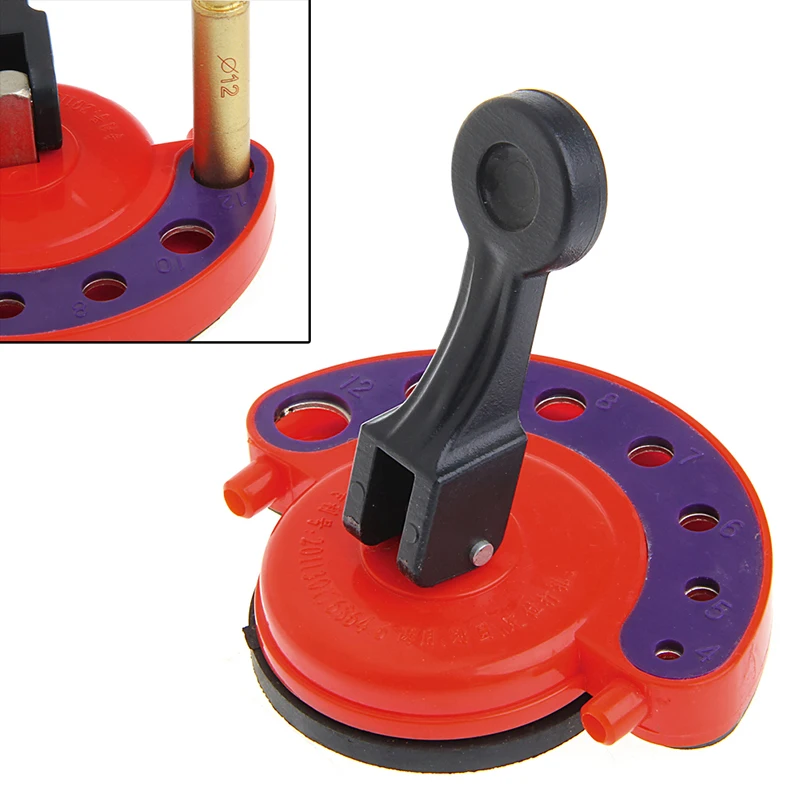Adjustable 4-12mm Glass Tile Hole Saw Drill Guide Locator Openings Sucker New