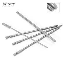 OOTDTY 5 шт. 1/4 ''150 мм длиной S2 Магнитная Крестовая головка PH1 PH2 электрическая отвертка бит