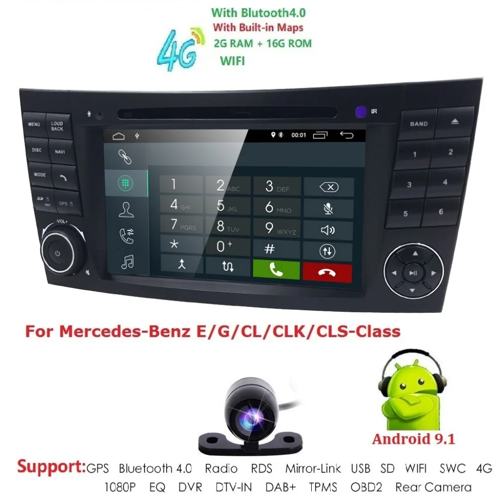 

Two Din Car Multimedia Player Android 9.0 DVD Player For Mercedes/Benz/E-Class/W211/E300/CLK/W209/CLS/W219 GPS Radio 16GB Nav BT