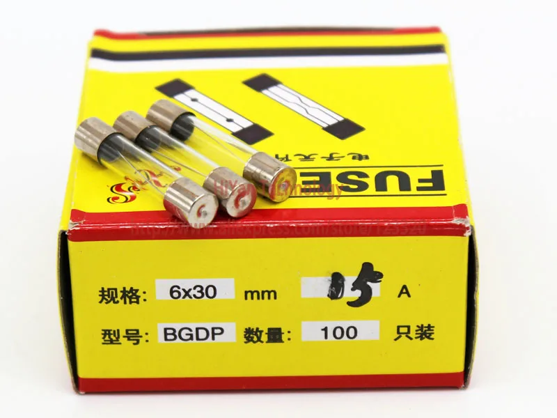 Fusible en Verre 5 A 250 V Rapide 6 mm x 30 mm F5AL250V Rapide