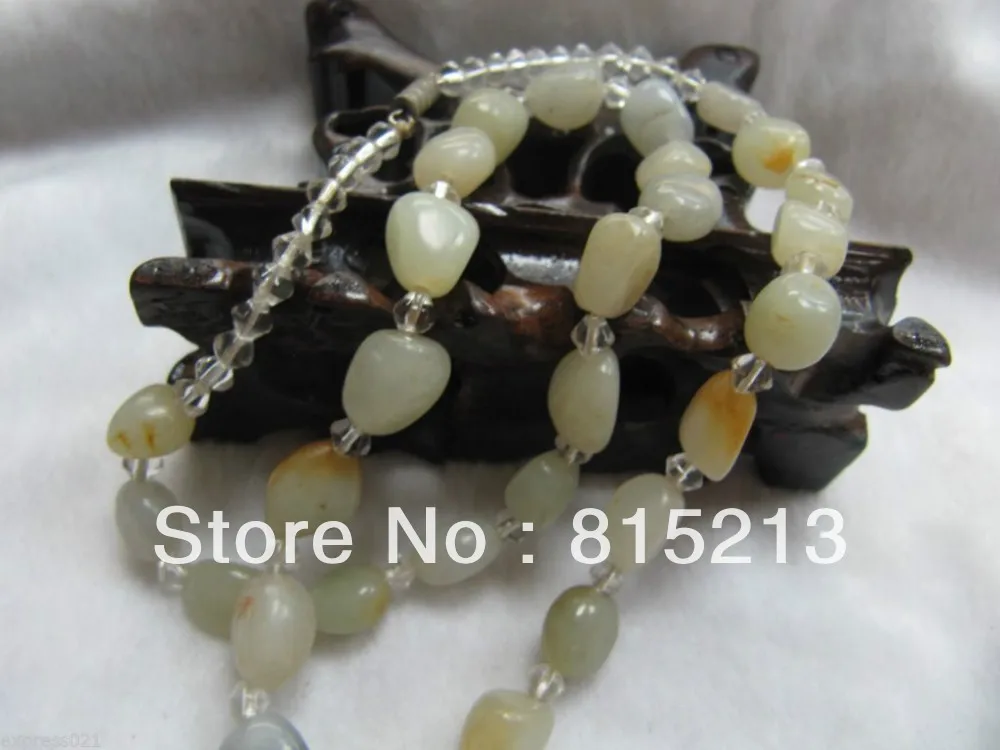 

ddh00606 Chinese Natural Hetian Jade Beads Necklace 28% Discount
